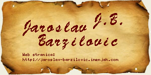 Jaroslav Barzilović vizit kartica